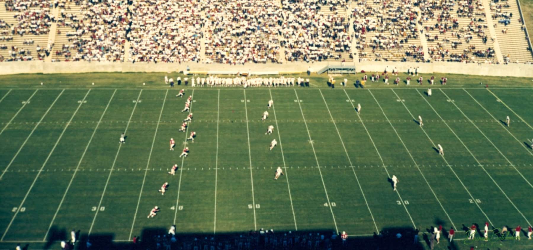 Kickoff on opening day at Carter-Finley Stadium